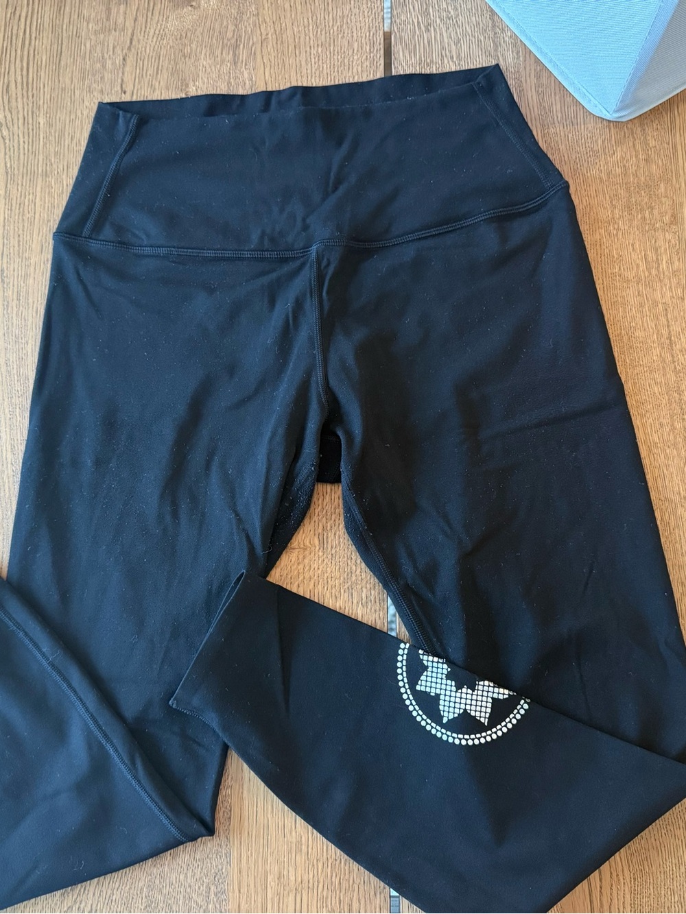 Black Club Pilates branded Women's Athletic Leggings with silver mandala Detail